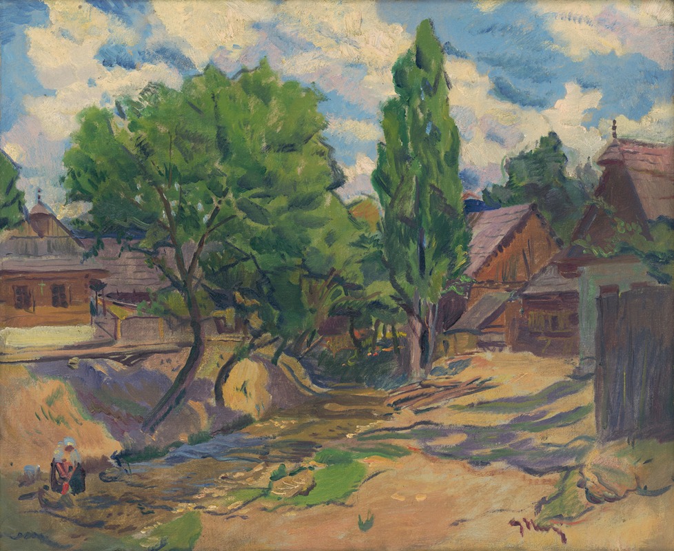 Gustáv Mallý - Landscape with Houses