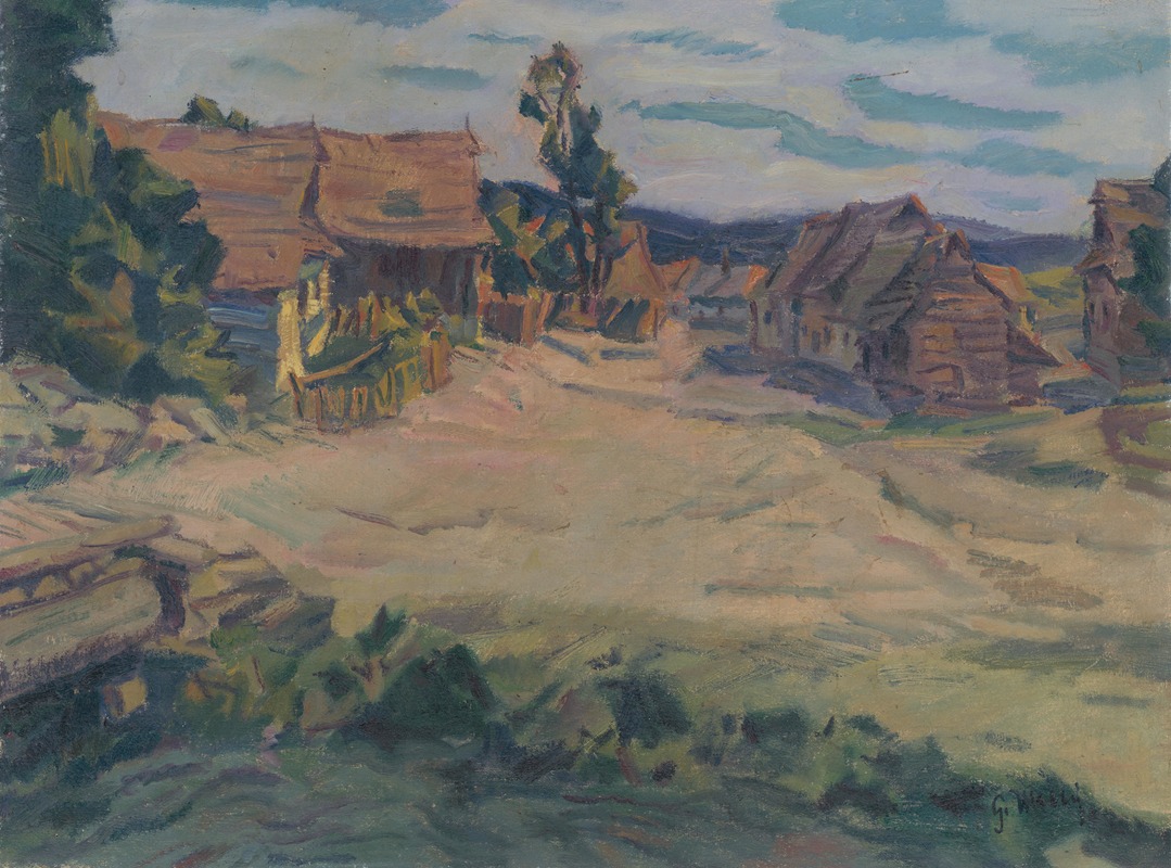 Gustáv Mallý - Mengušovce Landscape