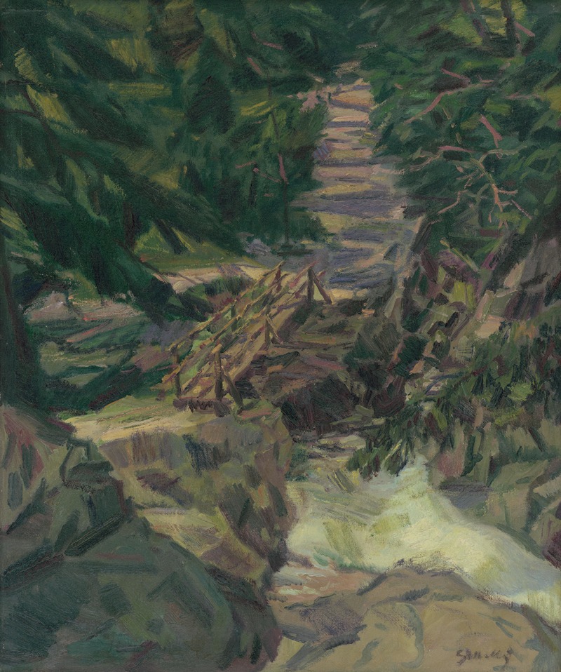 Gustáv Mallý - Mountain-Stream in the Tatras