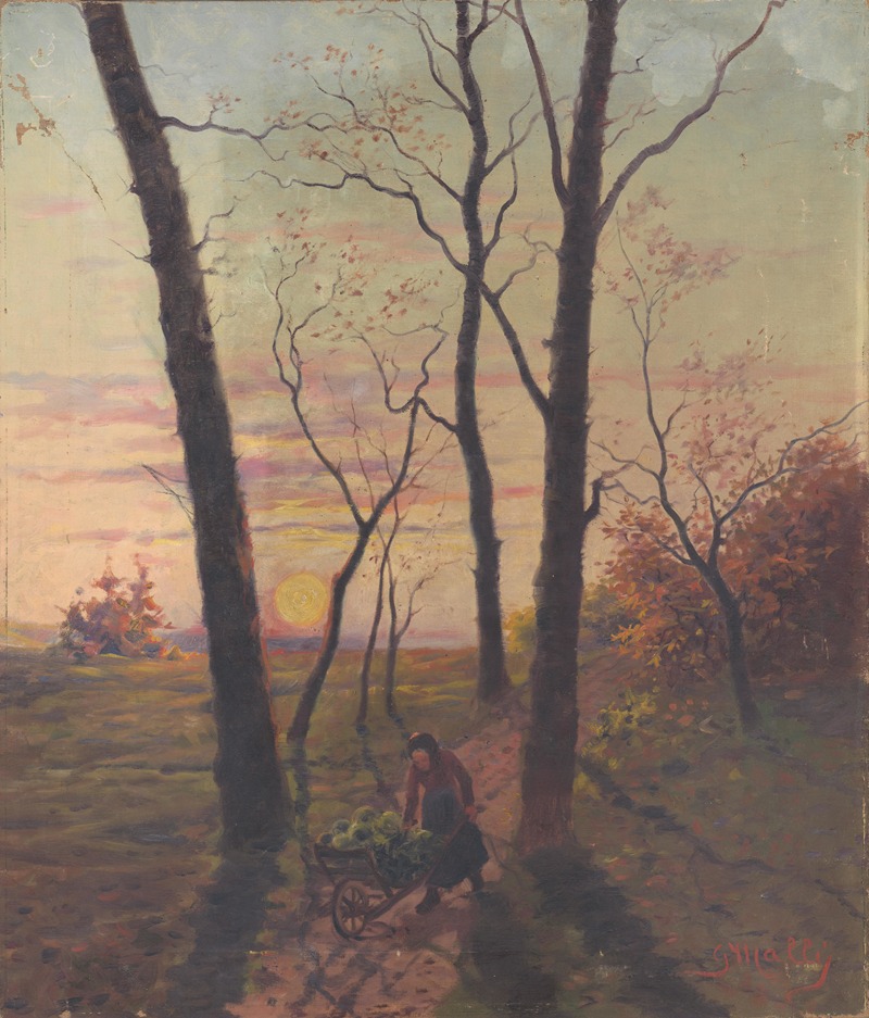 Gustáv Mallý - Sunset in Pezinok