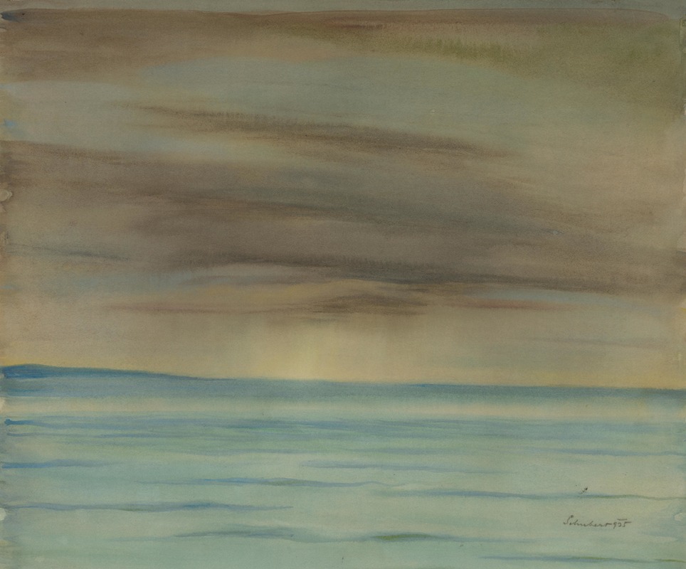 Július Schubert - Západ slnka pri mori