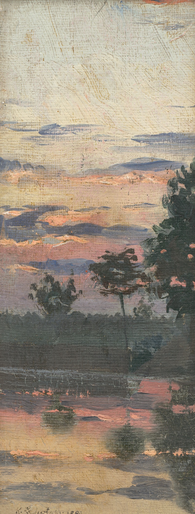 Karol Miloslav Lehotský - Study of an Early Evening Landscape