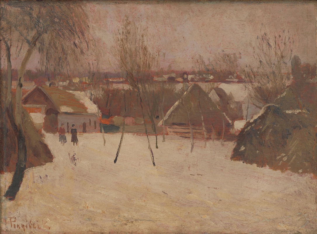 Karol Pongrácz - Village in Winter