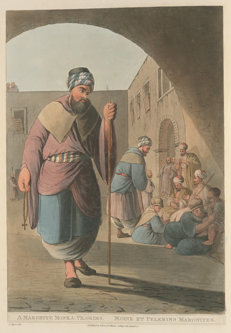 Luigi Mayer - A Maronite Monk and Pilgrims
