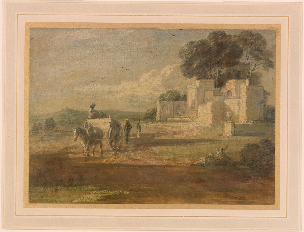 Thomas Gainsborough - Landscape with Horse and Cart, and Ruin