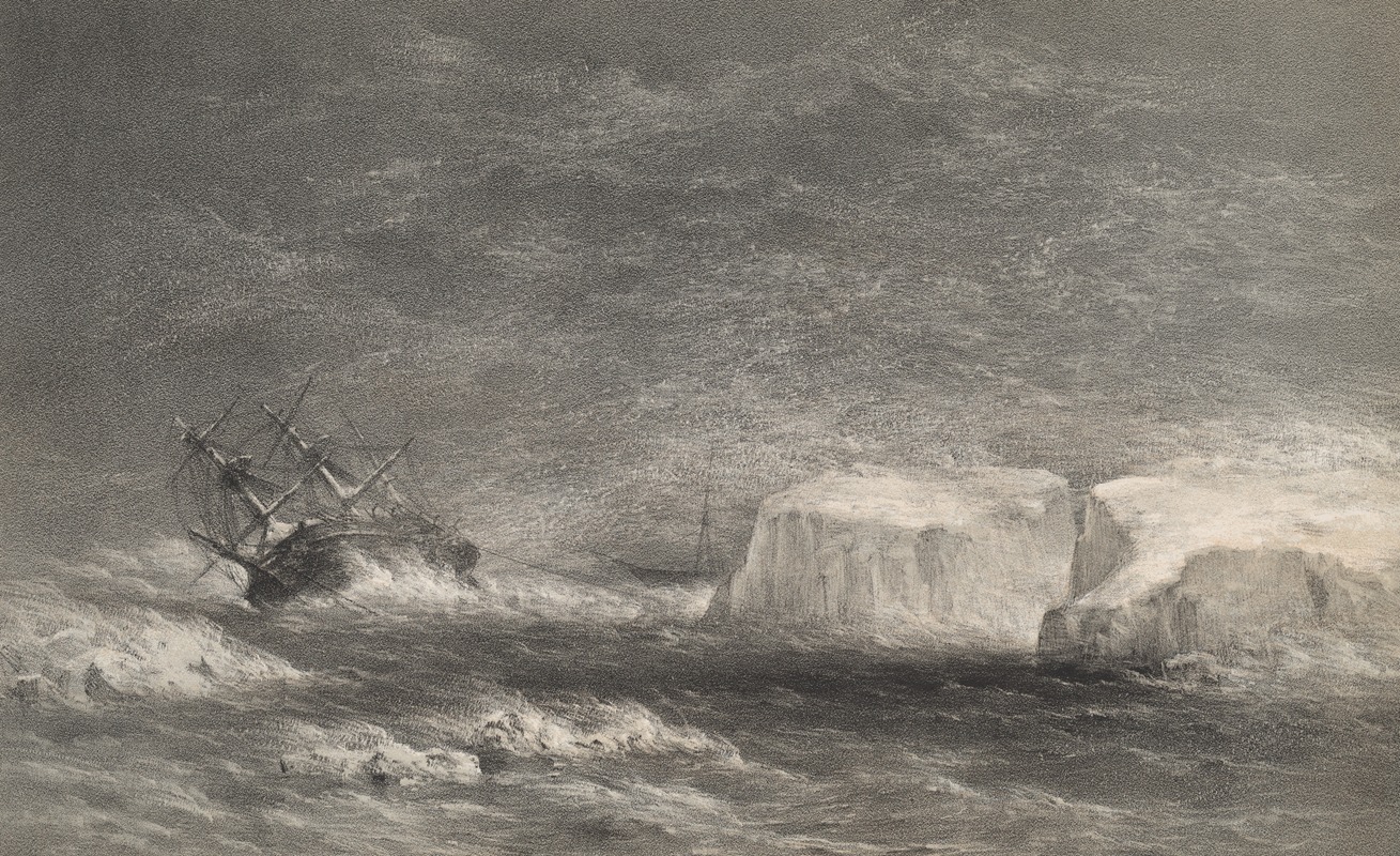 Walter William May - Perilous position of H.M.S. Assistance and Pioneer, on the evening of the 12th of October, 1853.—Disaster Bay
