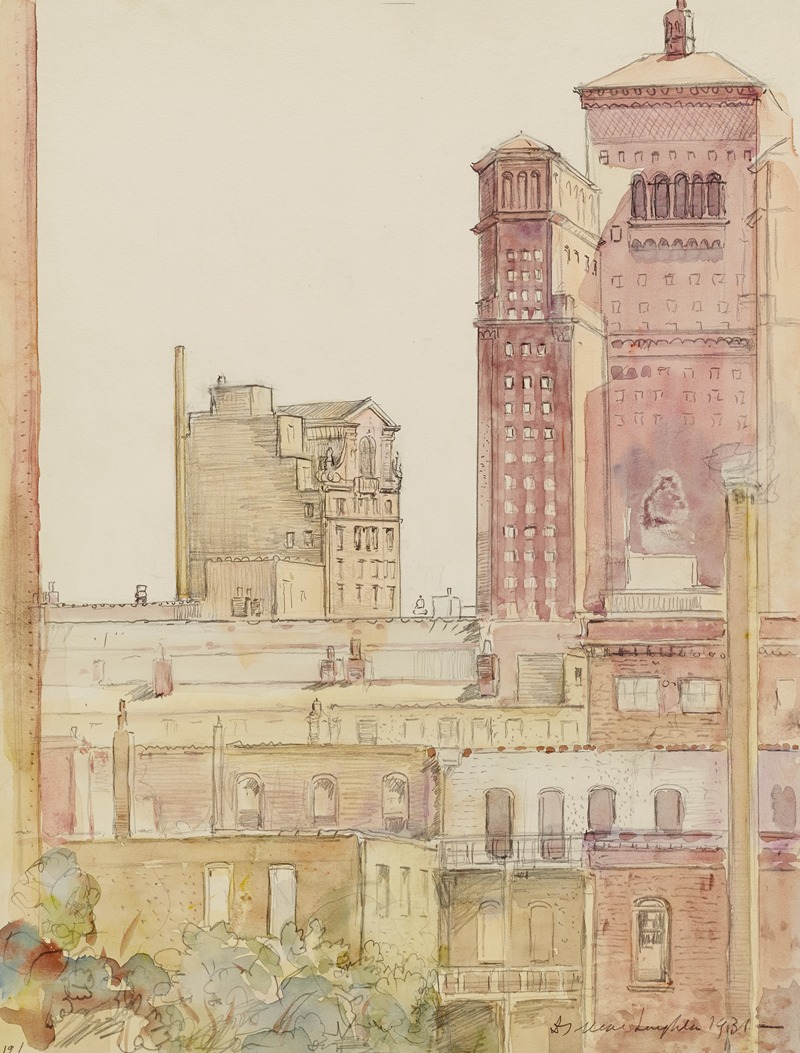 Donald Shaw MacLaughlan - Chicago, Rooftops near Allerton House