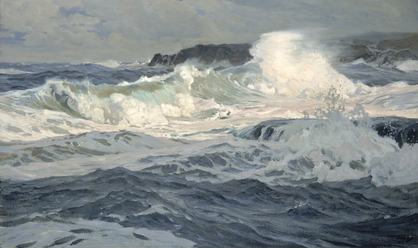 Frederick Judd Waugh - Southwesterly Gale, St. Ives