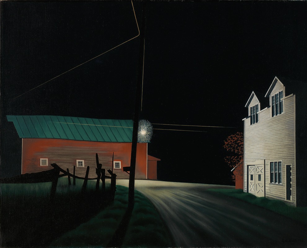 George Copeland Ault - Bright Light at Russell’s Corners