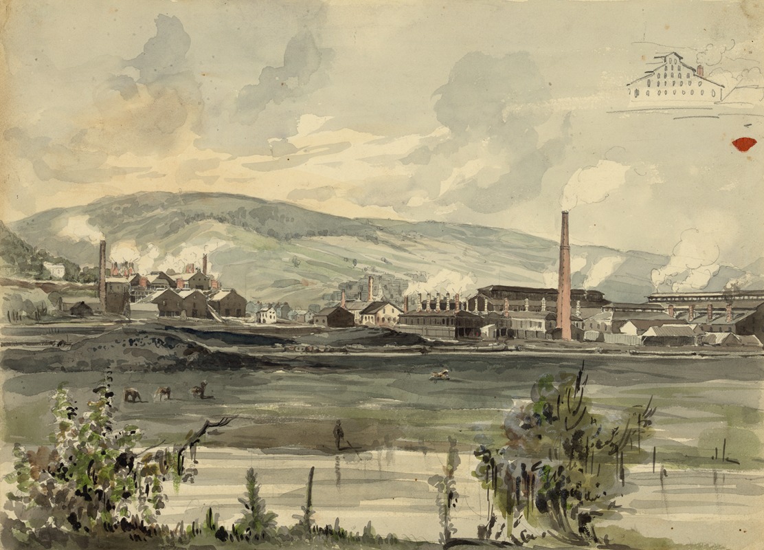 James Fuller Queen - River view with factory