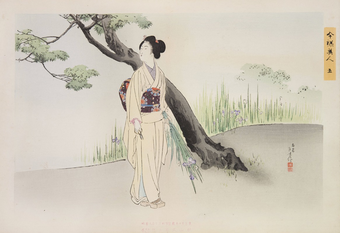 Toshikata Mizuno - Kyōiku imayō bijin fūzoku zen Pl.05