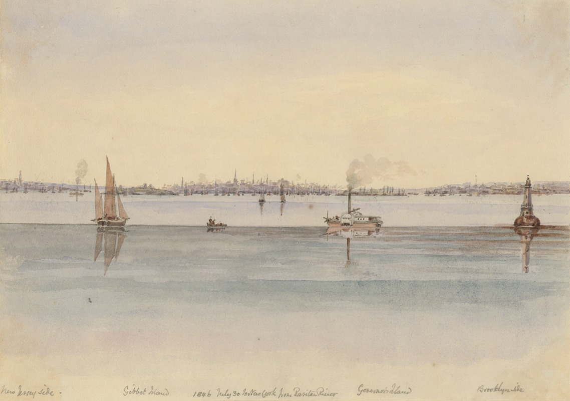Michael Seymour - 1846 July 30, to New York from Raritan River