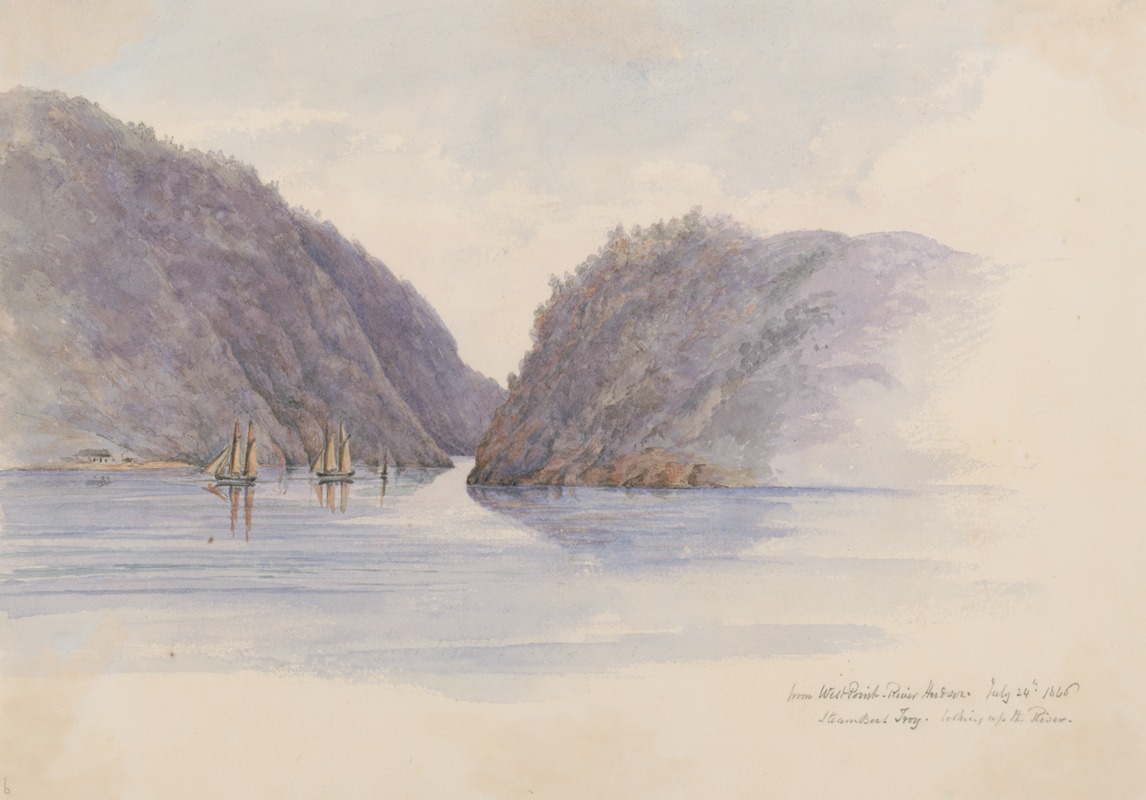 Michael Seymour - Looking up the Hudson from West Point U.S. July 24th 1846