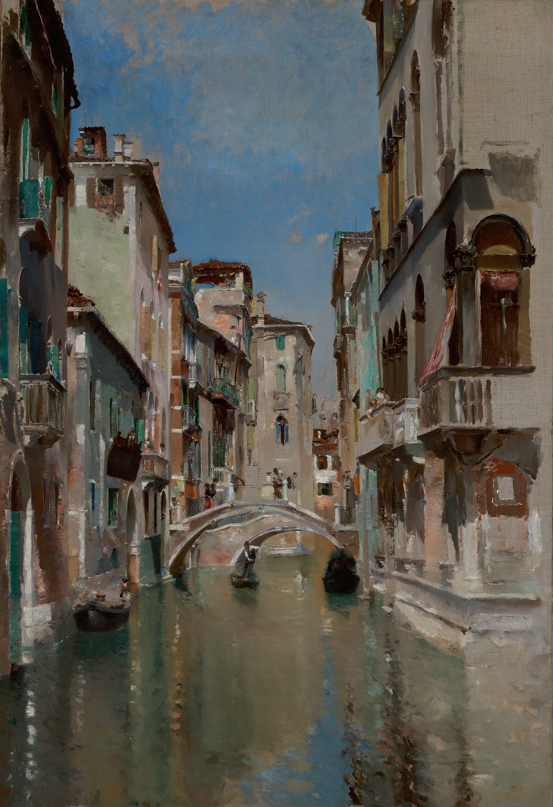 Robert Frederick Blum - Canal in Venice, San Trovaso Quarter