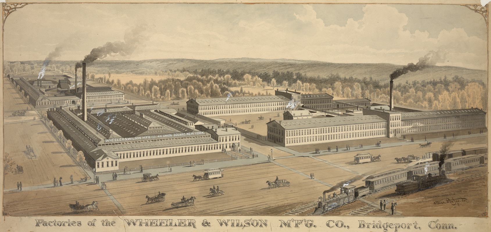 William Arnold Porter - Factories of the Wheeler & Wilson M’F’G. Co., Bridgeport, Conn.