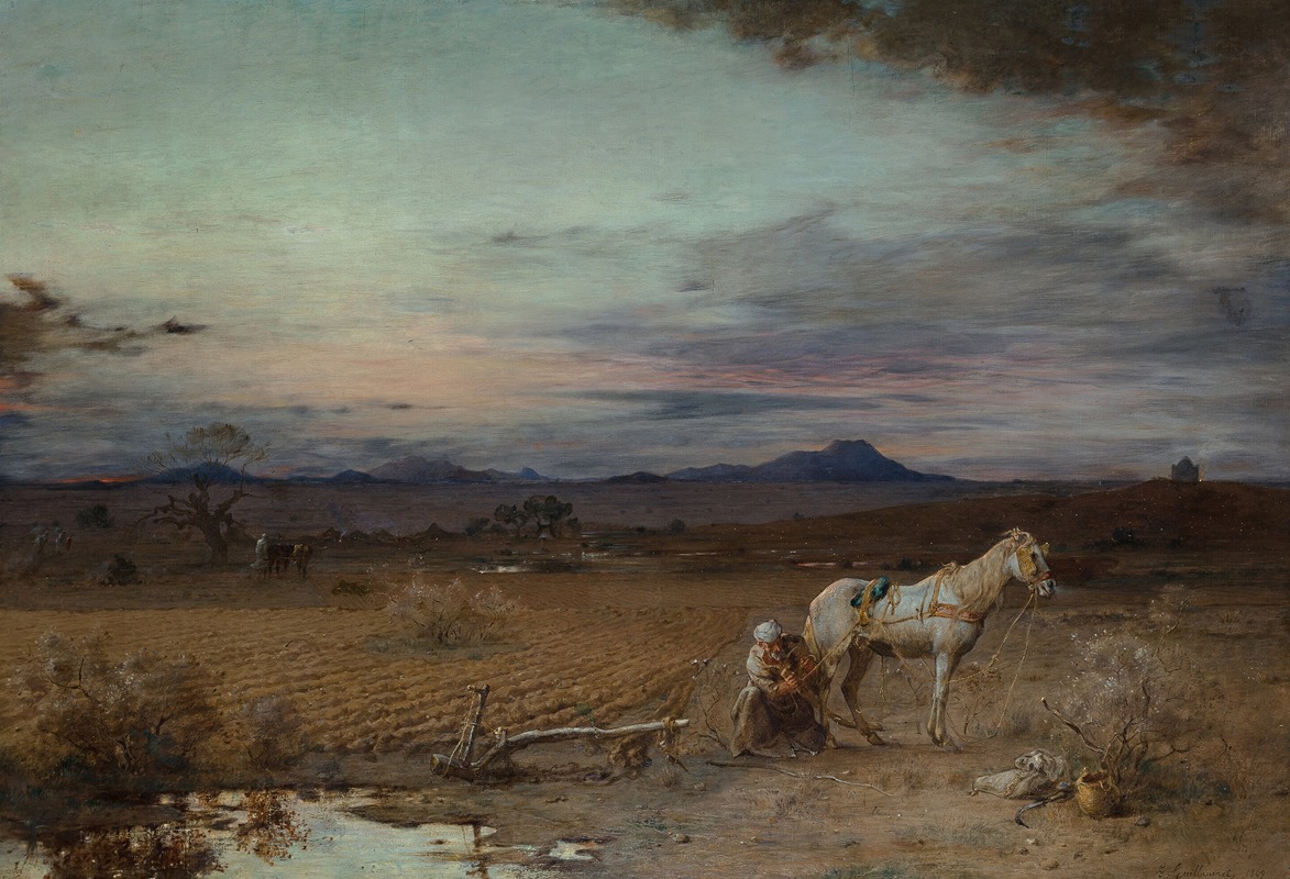 Gustave-Achille Guillaumet - Soir d’hiver, Maroc