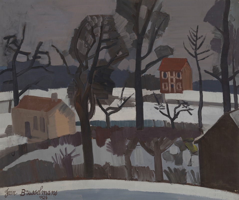 Jean Brusselmans - Winterlandschap (Sneeuwlandschap)