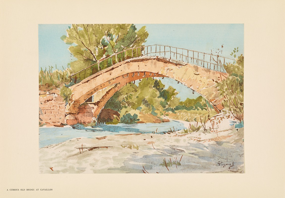 Pierre Vignal - A curious old bridge at Cavaillon