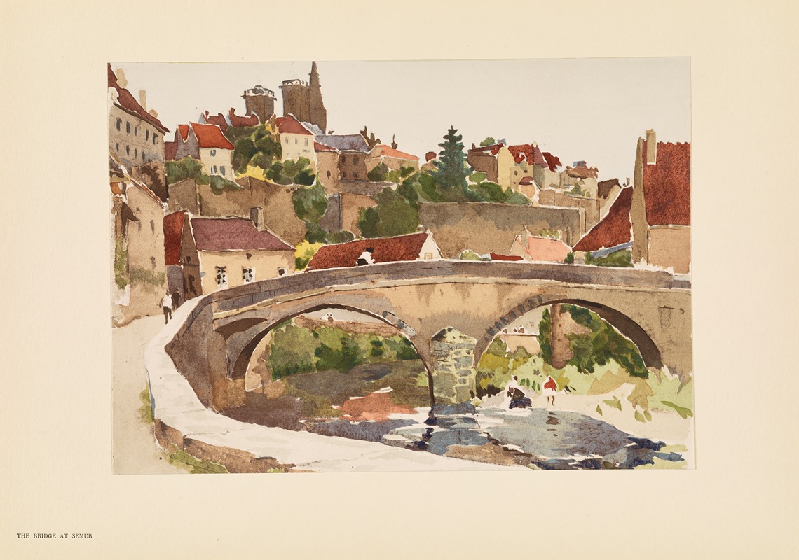 Pierre Vignal - An old bridge at Semur