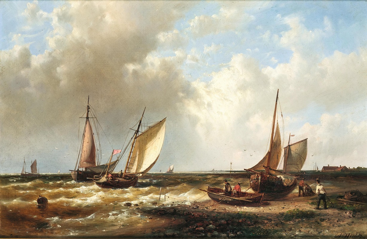 Abraham Hulk - Fishermen at the Seaside