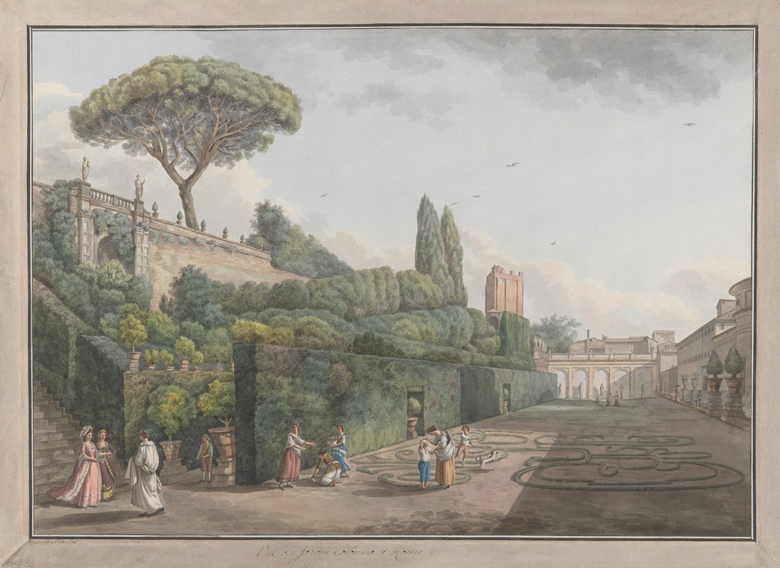 Abraham-Louis-Rodolphe Ducros - Garden of Palazzo Colonna