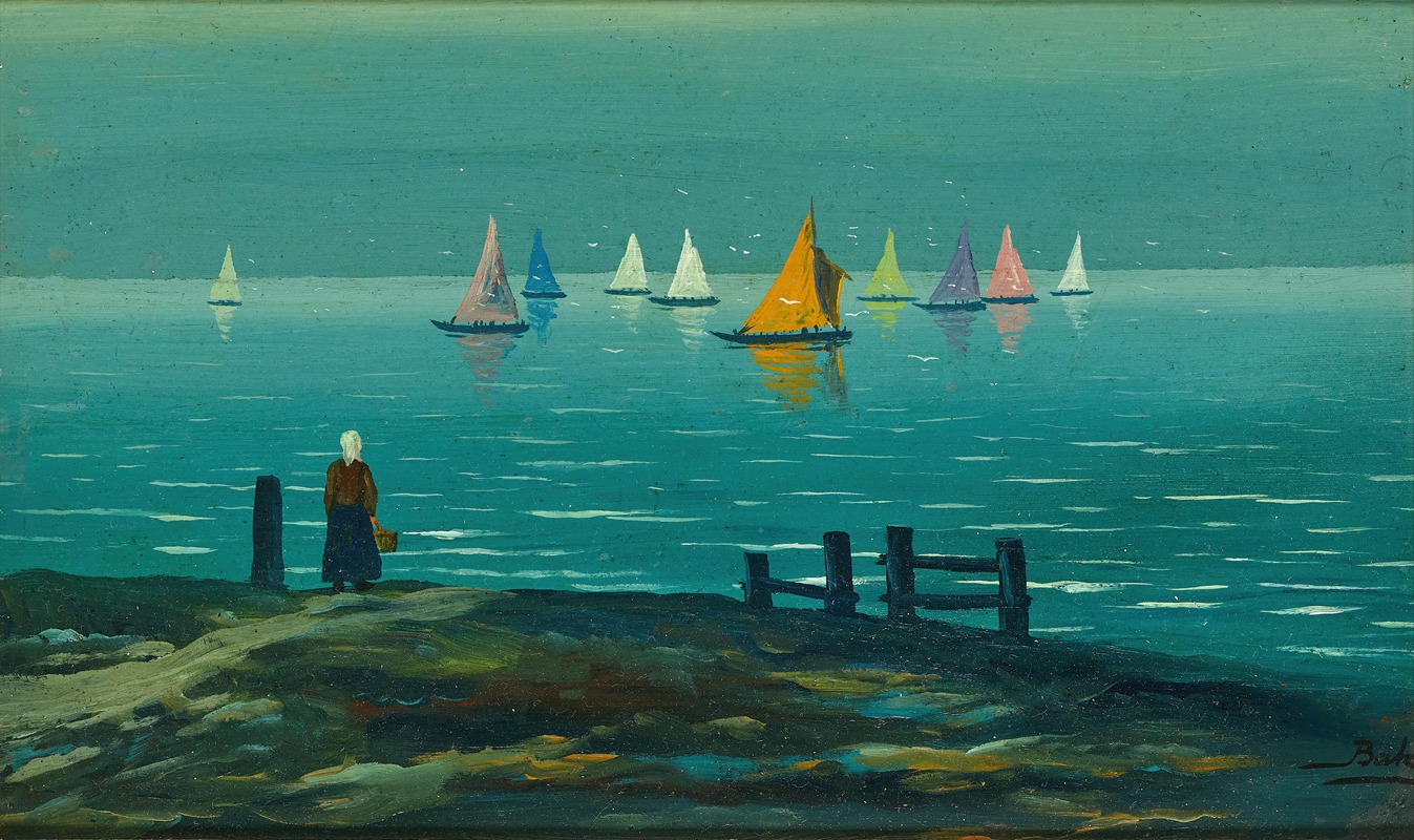 Albert Baky - A Sailing Regatta on Lake Balaton