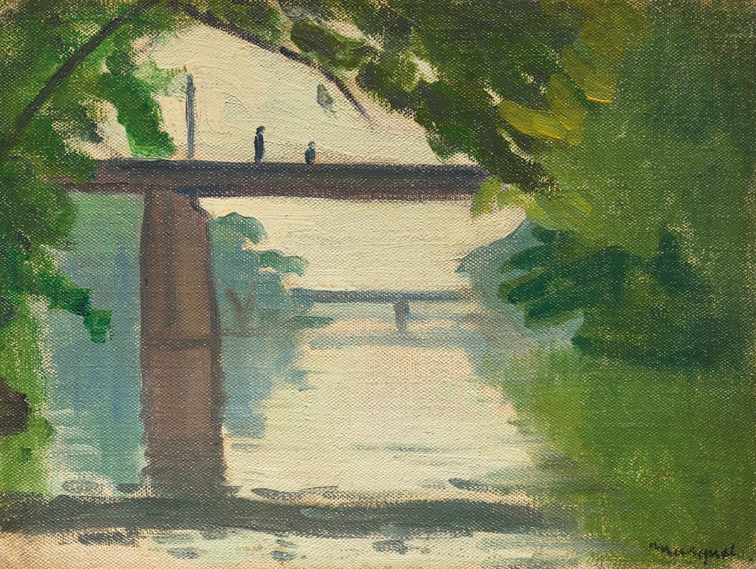 Albert Marquet - Silhouettes sur un pont de la Marne