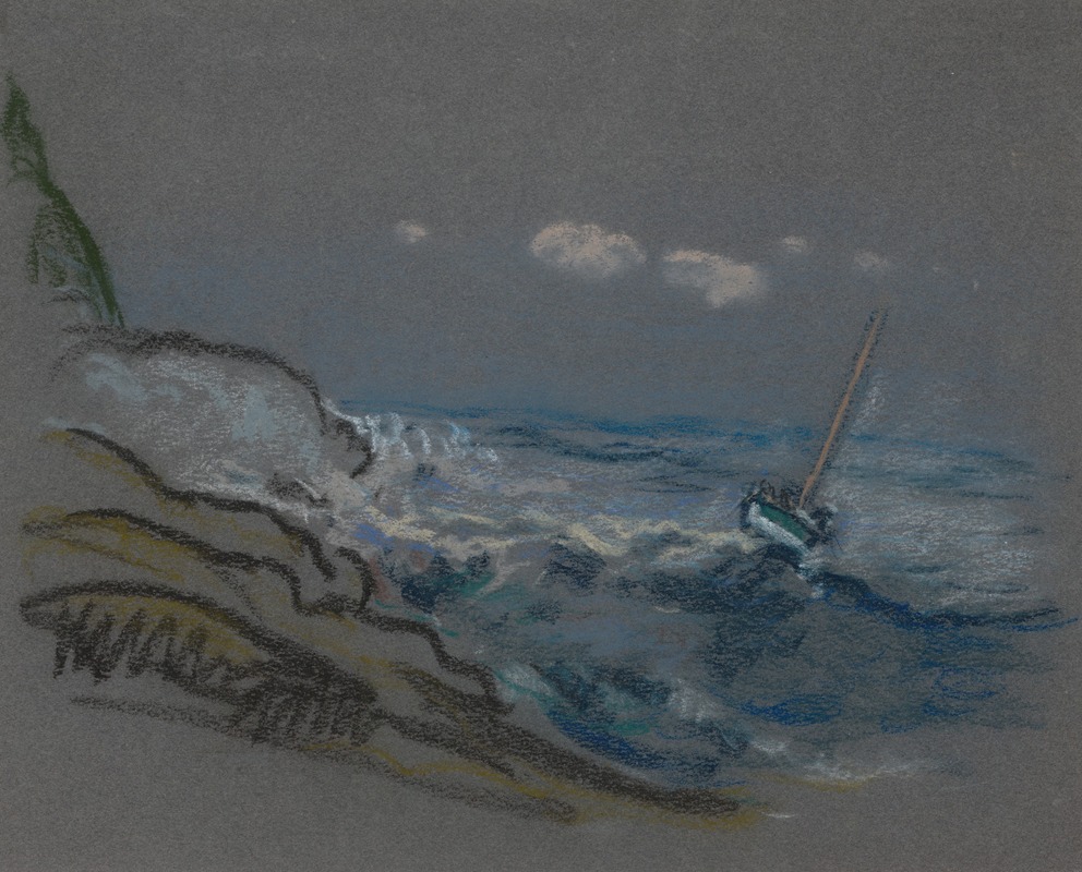 Arthur Bowen Davies - Boat in Distress