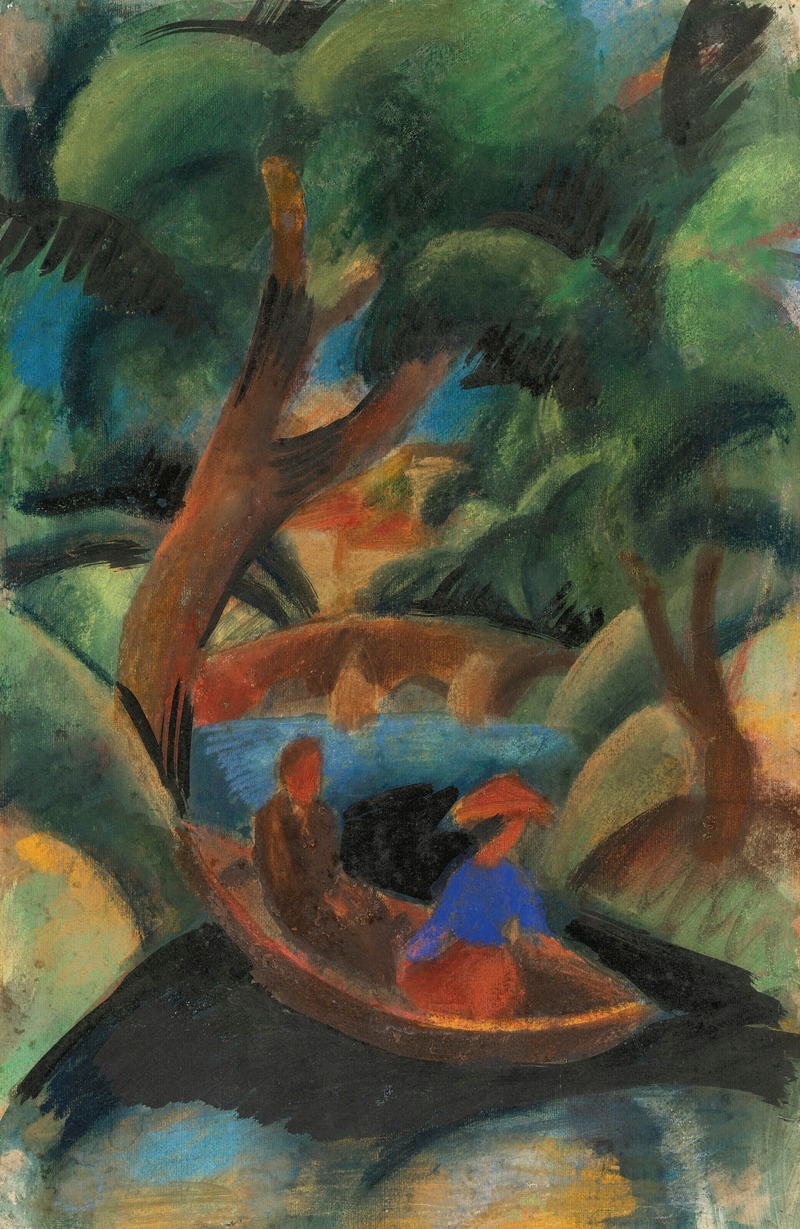 August Macke - Paar im Nachen