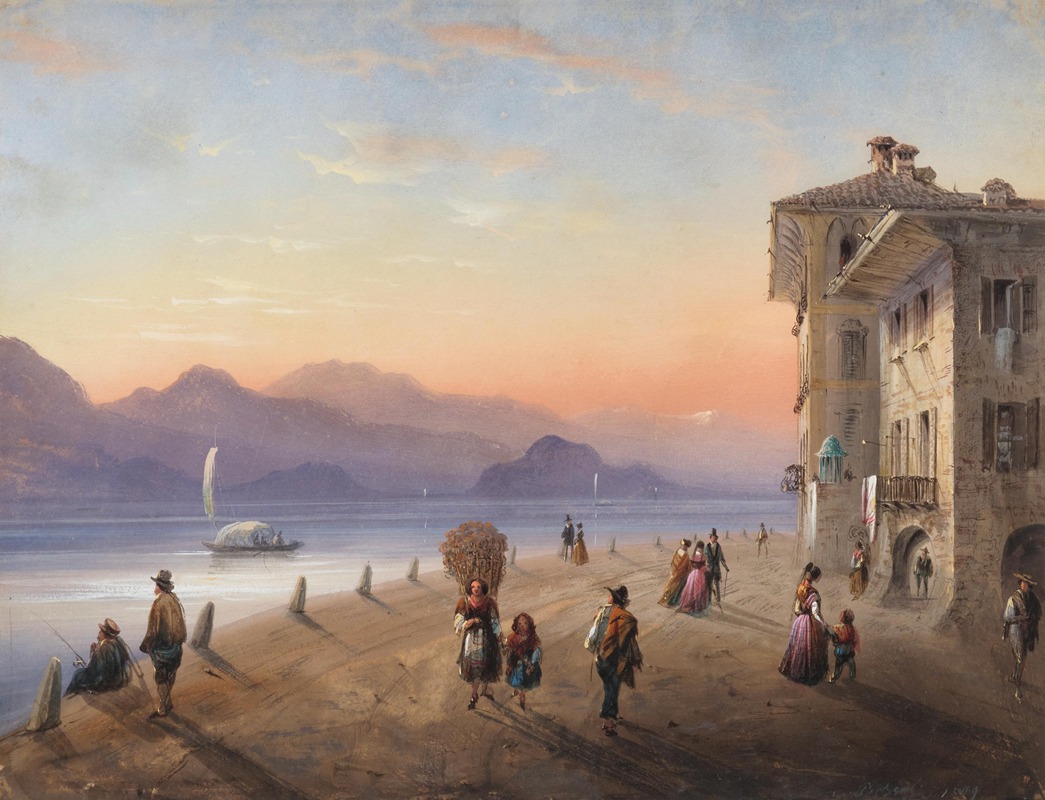 Carlo Bossoli - Palazzo Borromeo, Isola Bella on Lake Maggiore