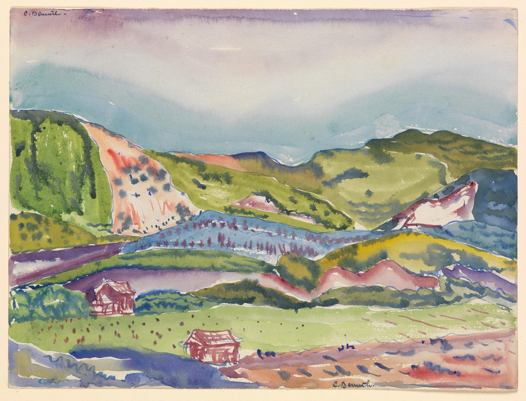 Charles Demuth - Mountain with Red House