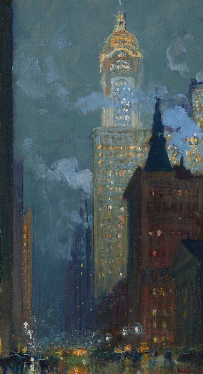 Charles Vezin - Singer Building at Night