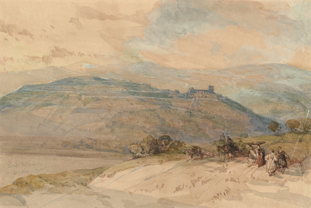 David Roberts - Distant view of Sebaste, Ancient Samaria