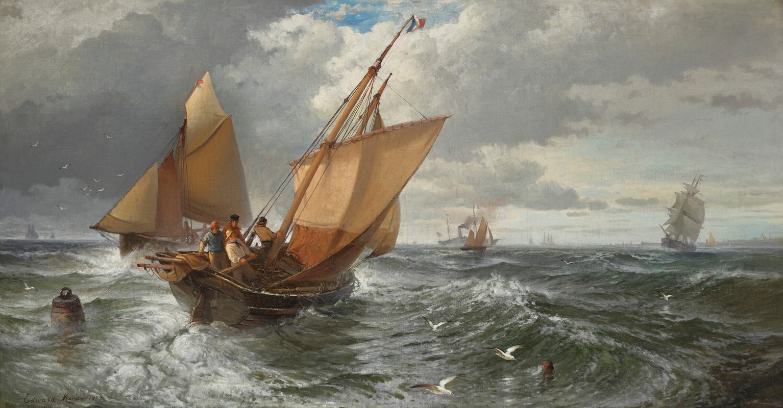 Edward Moran - Off Calais Pier