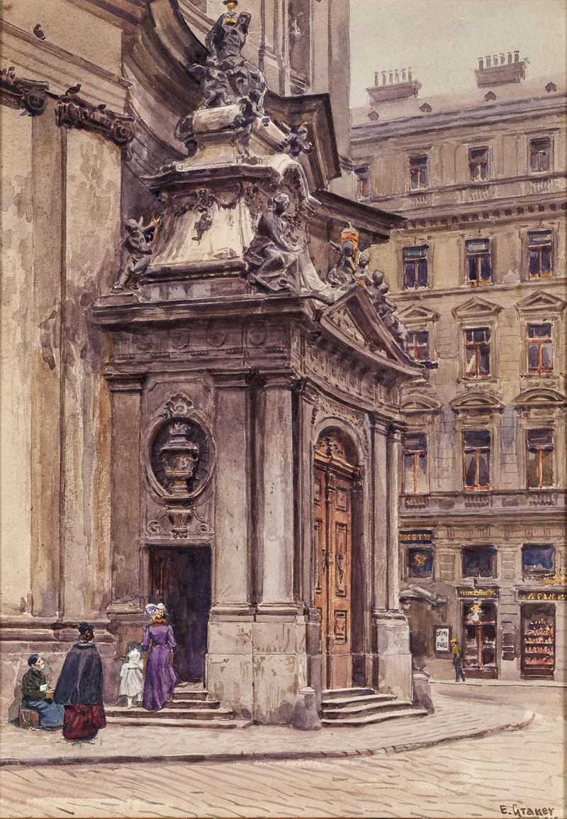 Ernst Graner - The gate of Saint Peter’s church in Vienna