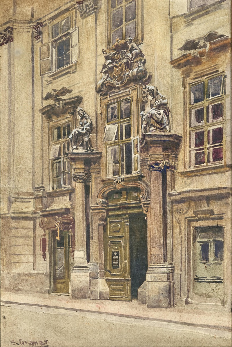 Ernst Graner - The gate of the Old Town Hall in Wipplingerstraße in Vienna