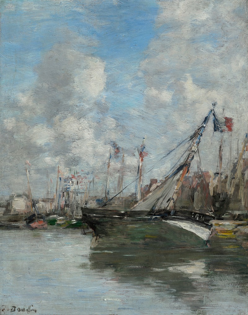 Eugène Boudin - Trouville, barques échouées