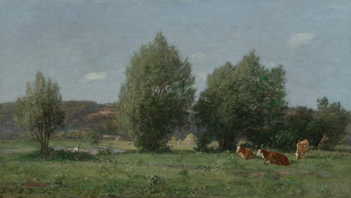 Eugène Boudin - Environs d’Honfleur, paturage