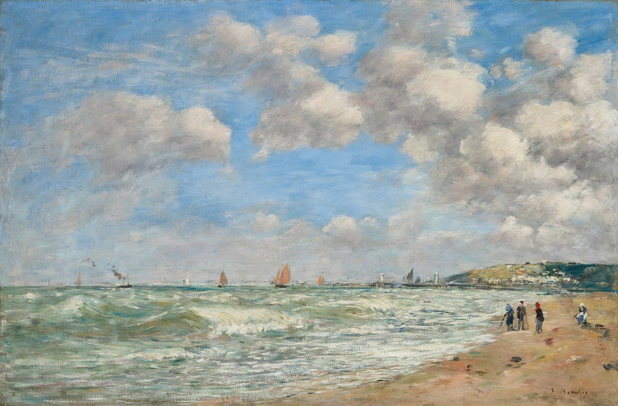 Eugène Boudin - Deauville, la plage à marée montante