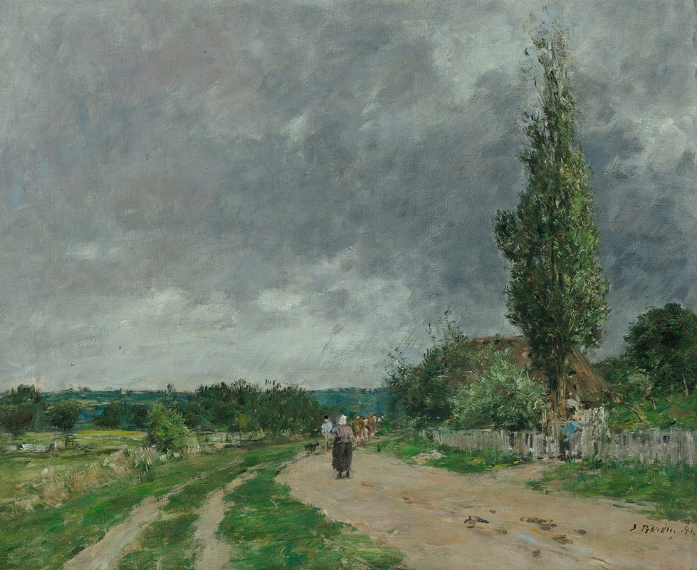 Eugène Boudin - La route de Deauville