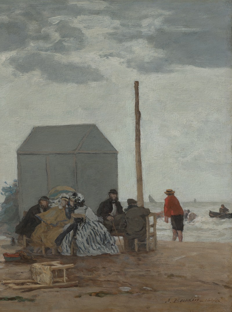 Eugène Boudin - The Beach at Deauville