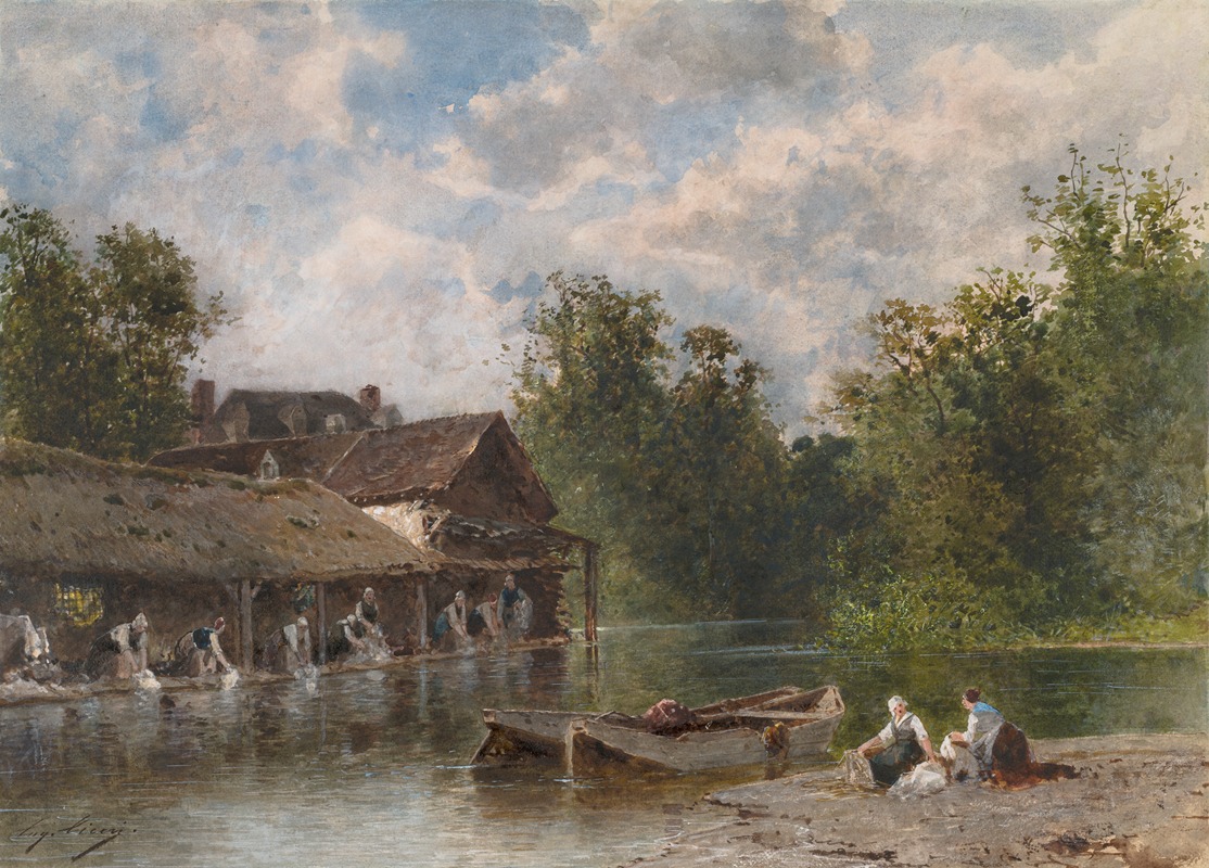 Eugène Ciceri - Les Lavandières (Washerwomen)