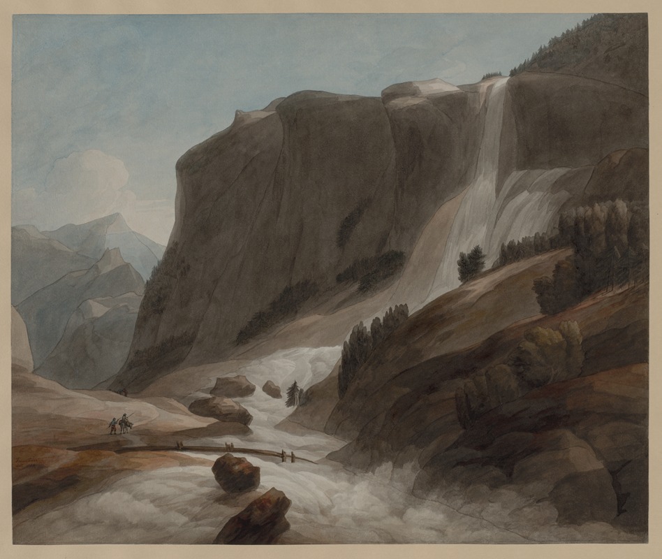 Francis Towne - Waterfall between Chiavenna and Mount Splügen