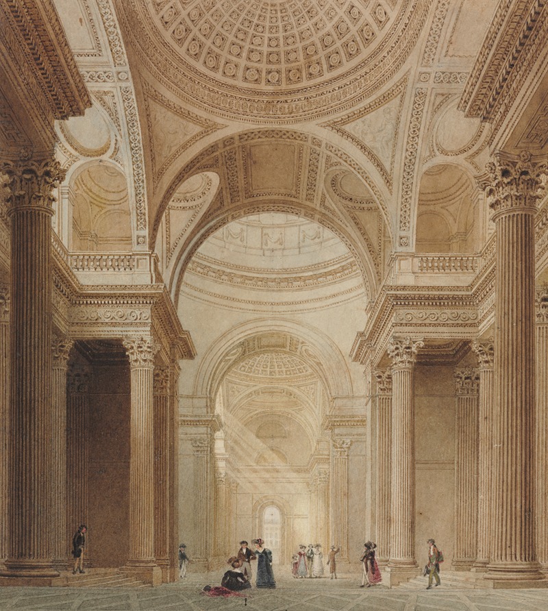 Fredrick Nash - Interior of the Pantheon in Paris