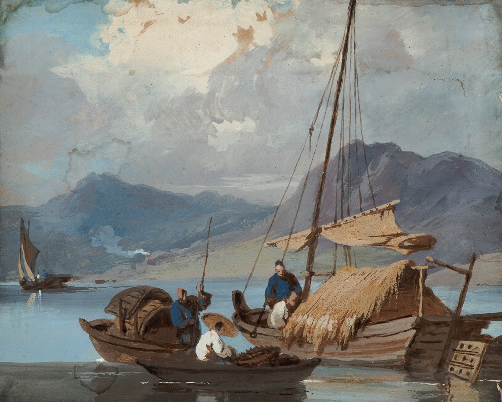 George Chinnery - Tanka boat off Macao