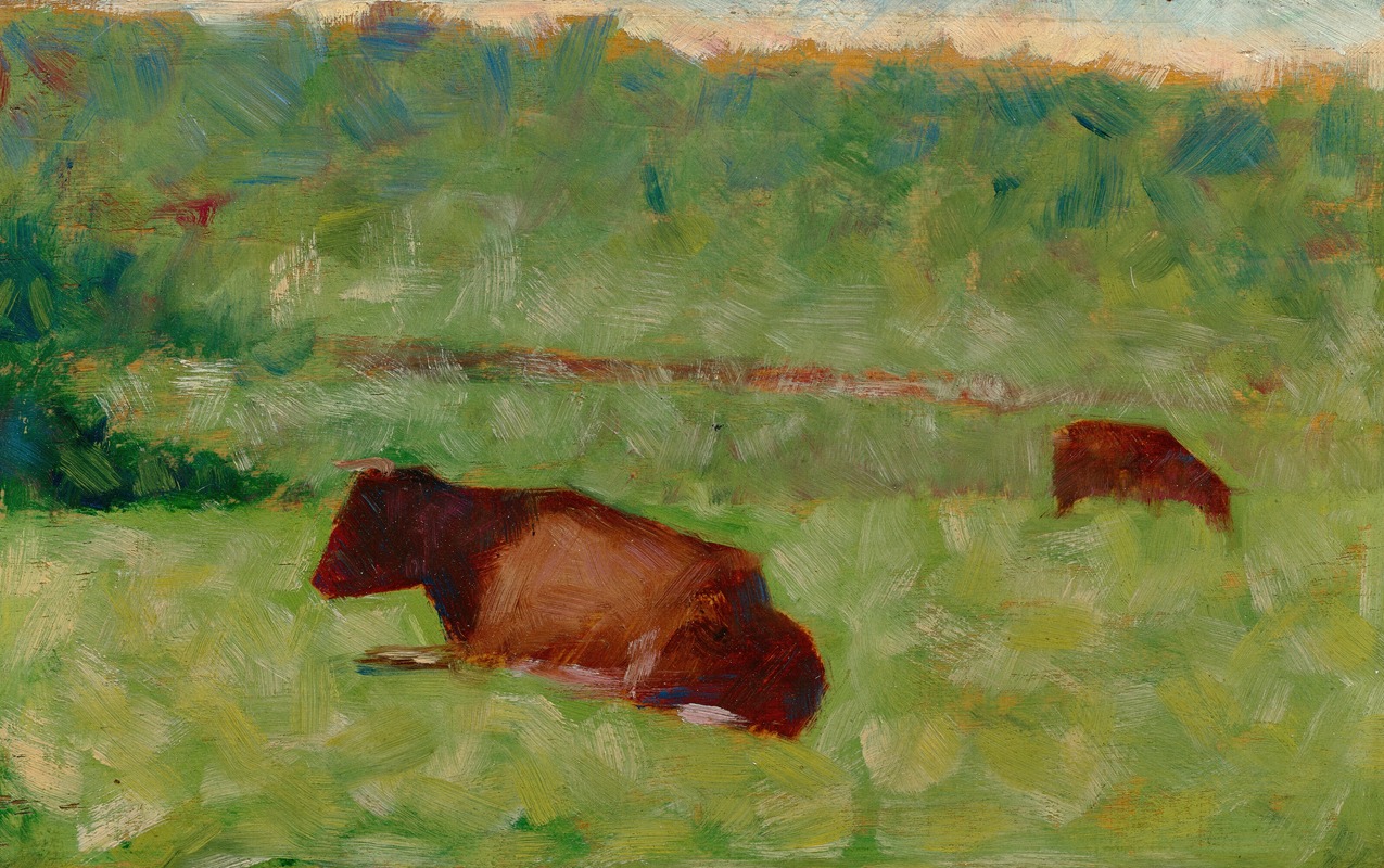 Georges Seurat - Vaches dans un pré