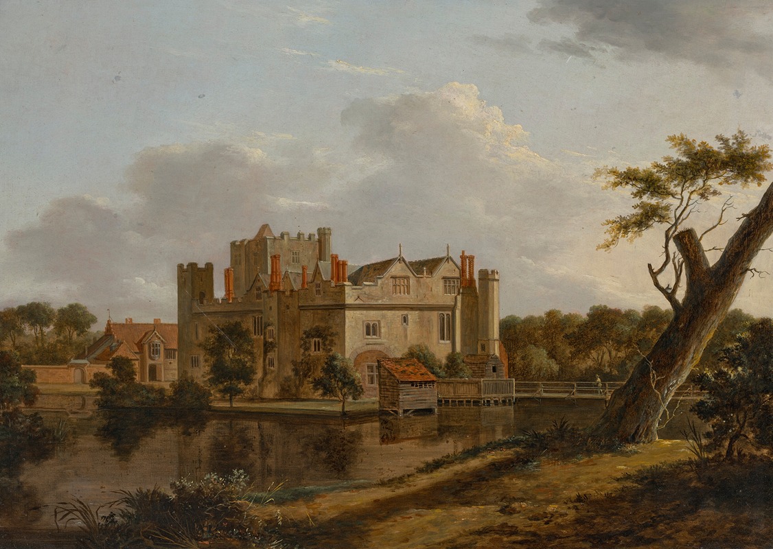 Hendrik De Cort - A view of the north and east façades of Hever Castle, Kent