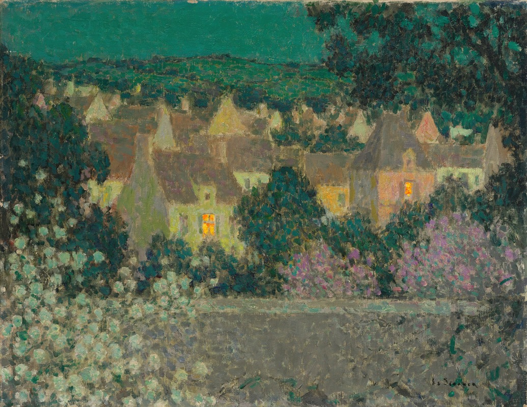 Henri Le Sidaner - Les Toits, Composition