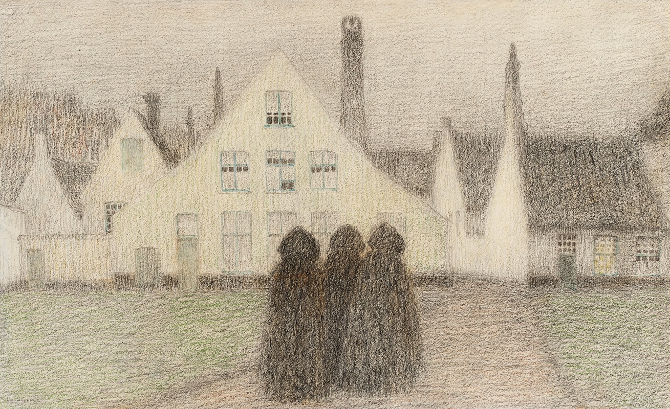 Henri Le Sidaner - Béguinage avec vieilles femmes