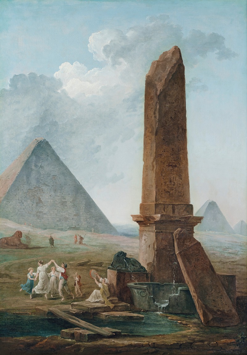 Hubert Robert - The Farandole Amidst Egyptian Monuments